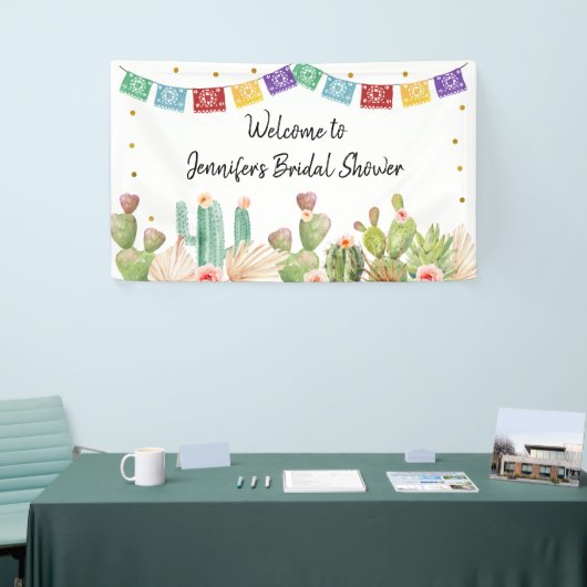 Fiesta Cactus Boho Brautparty Banner (Messeveranstaltung)