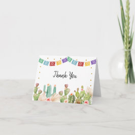 Fiesta Cactus Boho Brautparty Dankeskarte
