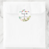 Fiesta Cactus Boho Brautparty Runder Aufkleber (Tasche)