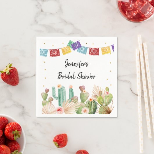 Fiesta Cactus Boho Brautparty Serviette (Beispiel)
