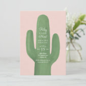 Fiesta Cactus Boho Girl Birthday Party Einladung (Stehend Vorderseite)