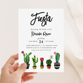 Fiesta Cactus Brautparty Einladung