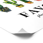 Fiesta Cactus Brautparty Favors Fotodruck (Ecke)