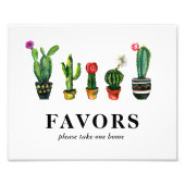 Fiesta Cactus Brautparty Favors Fotodruck (Vorne)