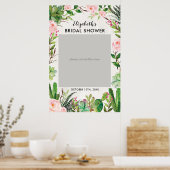 Fiesta Cactus Brautparty Foto-Standrahmen Poster (Küche)