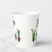 Fiesta Cactus Brautparty Pappbecher (Links)