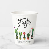 Fiesta Cactus Brautparty Pappbecher (Vorderseite)