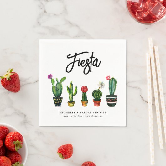 Fiesta Cactus Brautparty Serviette (Beispiel)