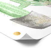 Fiesta Cactus Brautparty Willkommen Poster (Ecke)