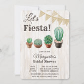 Fiesta Cactus Bridal Dusche Einladung (Vorderseite)