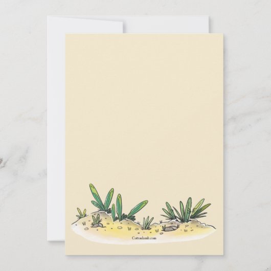 Fiesta Cactus Bridal Dusche Einladung (Rückseite)