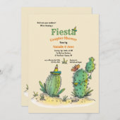 Fiesta Cactus Bridal Dusche Einladung (Vorne/Hinten)