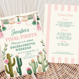 Fiesta Cactus Colorful Bridal/Bachelorette Einladung