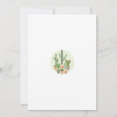 Fiesta Cactus Coral Sage Green Baby Shower Einladung (Rückseite)