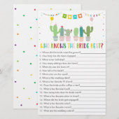 Fiesta Cactus, der das beste Spiel der Braut kennt (Vorne/Hinten)