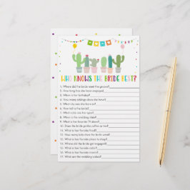 Fiesta Cactus, der das beste Spiel der Braut kennt