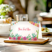 Fiesta Cactus Girl Birthday Platzkarte