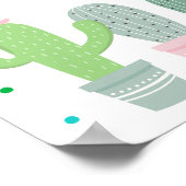 Fiesta Cactus Girl Birthday Willkommen Poster (Ecke)