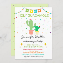 Fiesta Cactus Holy Guacamole Baby Shower Einladung