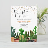 Fiesta Cactus Housewarming Einladung (Stehend Vorderseite)