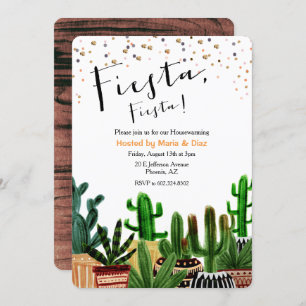 Fiesta Cactus Housewarming Einladung