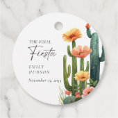 Fiesta Cactus Junggeselinnen-Abschied Geschenkanhänger (Vorderseite)