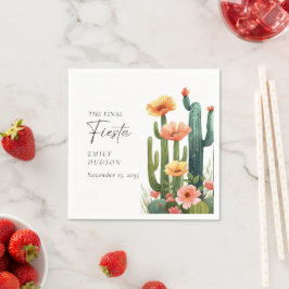 Fiesta Cactus Junggeselinnen-Abschied Serviette