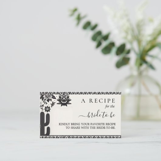 Fiesta Cactus Liebe in Bloom Brautparty Enclosur Begleitkarte (Stehend Vorderseite)