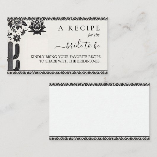 Fiesta Cactus Liebe in Bloom Brautparty Enclosur Begleitkarte (Vorne/Hinten)