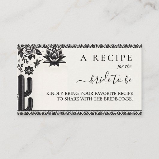 Fiesta Cactus Liebe in Bloom Brautparty Enclosur Begleitkarte (Vorderseite)