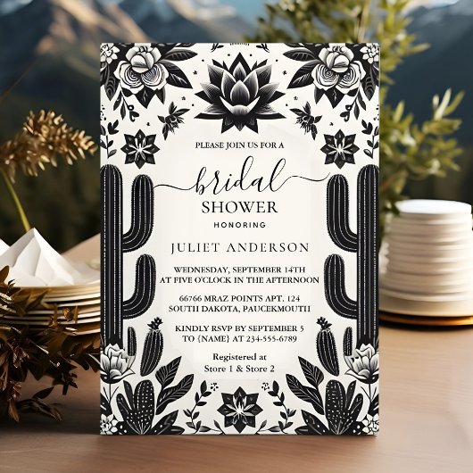 Fiesta Cactus Liebe in Bloom Mexicans Brautparty Einladung