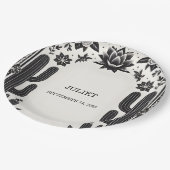 Fiesta Cactus Liebe in Bloom Mexicans Brautparty Pappteller (Schrägansicht)