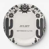 Fiesta Cactus Liebe in Bloom Mexicans Brautparty Pappteller (Vorderseite)