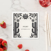 Fiesta Cactus Liebe in Bloom Mexicans Brautparty Serviette (Beispiel)