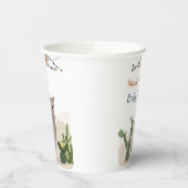 Fiesta Cactus Llama Baby Shower Pappbecher (Links)