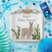 Fiesta Cactus Llama Baby Shower Pappteller (Party)