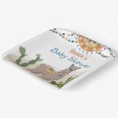 Fiesta Cactus Llama Baby Shower Pappteller (Gewinkelt)