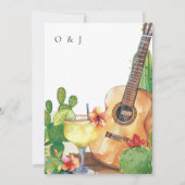 Fiesta Cactus Mexican Engagement Party Einladung (Rückseite)