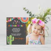 Fiesta Cactus Mexican Nacho Average Danke-Card Einladung (Stehend Vorderseite)