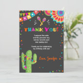 Fiesta Cactus Mexican Nacho Average Danke-Card Einladung (Stehend Vorderseite)