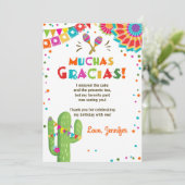 Fiesta Cactus Mexican Nacho Average Muchas Gracias Einladung (Stehend Vorderseite)