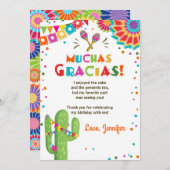 Fiesta Cactus Mexican Nacho Average Muchas Gracias Einladung (Vorne/Hinten)