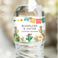 Fiesta Cactus Mexican Watercolor Succulent Shower