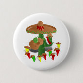 Fiesta Cactus mit Gitarren- und Tanzgitarren-Papri Button (Vorderseite)
