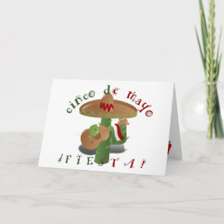 Fiesta Cactus mit Gitarren- und Tanzgitarren-Papri Karte