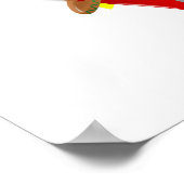 Fiesta Cactus mit Gitarren- und Tanzgitarren-Papri Poster (Ecke)