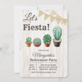 Fiesta Cactus Retirement Invasion Einladung (Vorderseite)