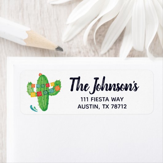 Fiesta Cactus Rücksendeadressen-Aufklebers (Insitu)