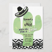 Fiesta Cactus Southwestern Birthday Party Einladung (Vorderseite)