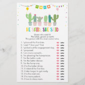 Fiesta Cactus succulent sagte er sagte, sie sagte (Vorderseite)